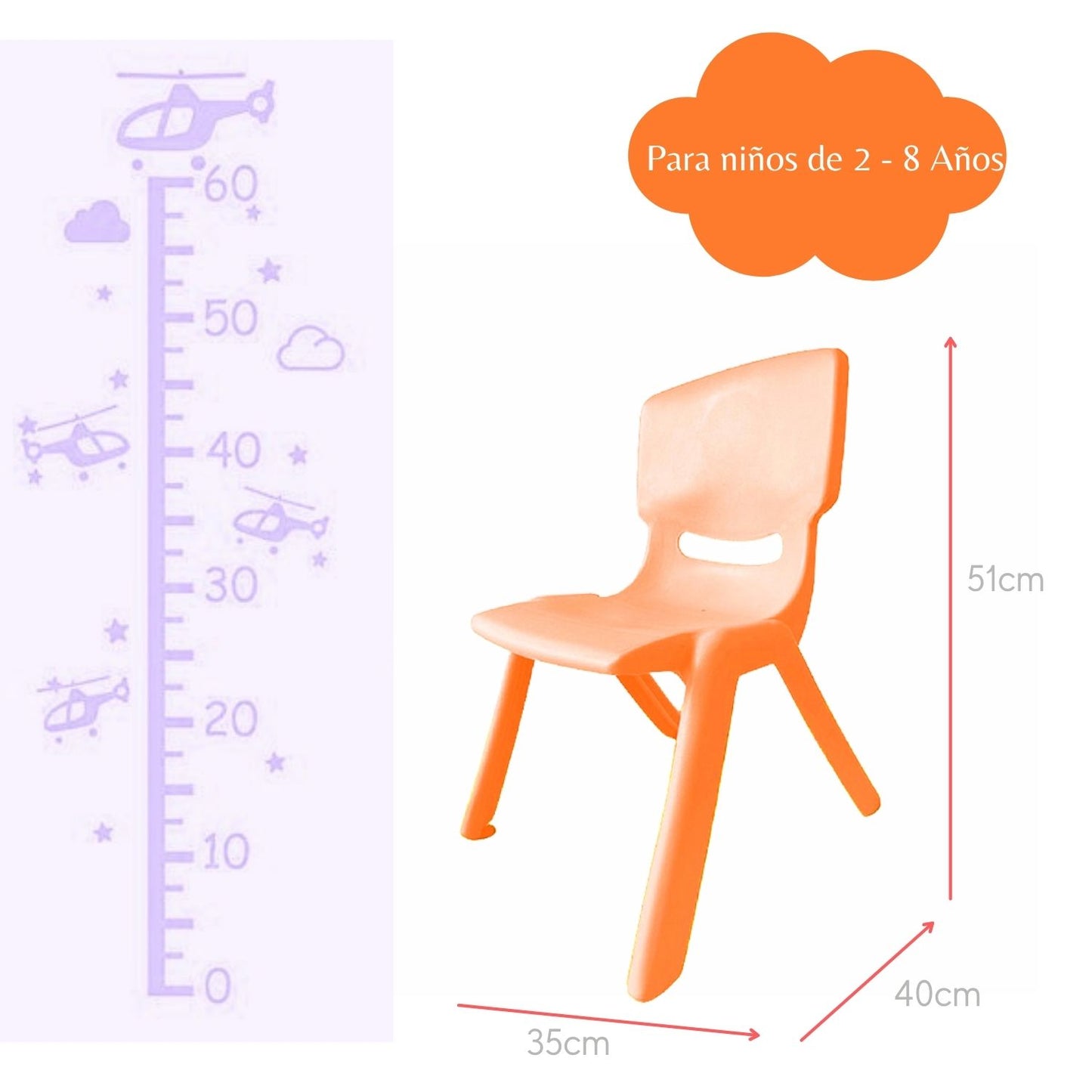 Silla Infantil Andy Junior  naranja
