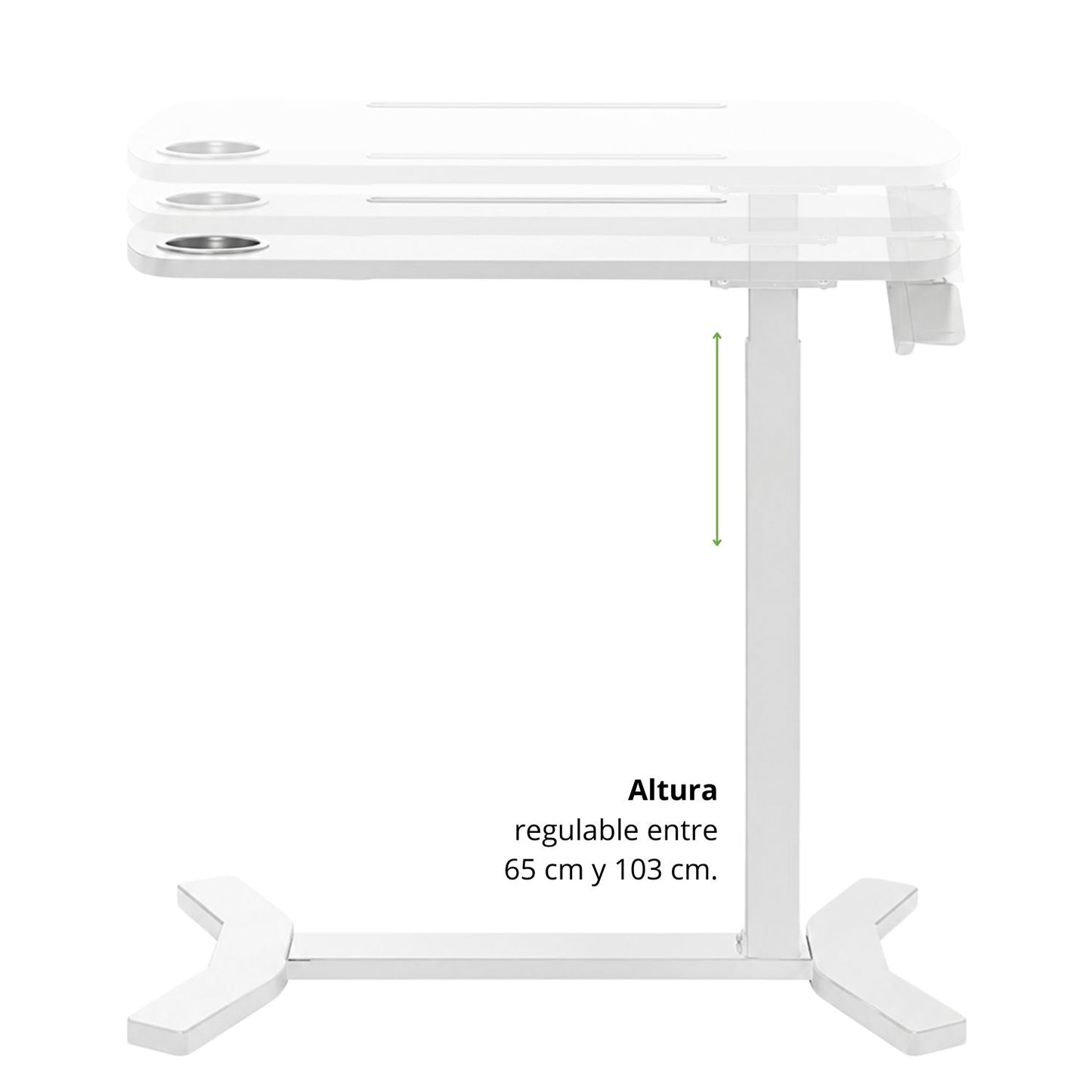 Mesa Multifuncional Top Blanca 70x40x103