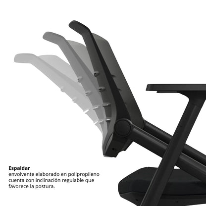 Silla Universitaria Nexa Con Tablero Y Rodachines Negro