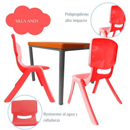 Silla Infantil Andy Junior  rojo