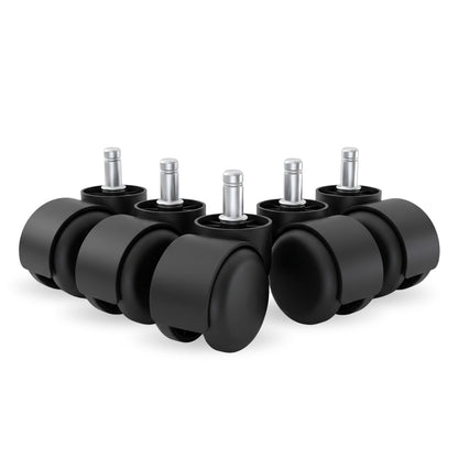 Set De 5 Ruedas De Nylon Eje En Acero
