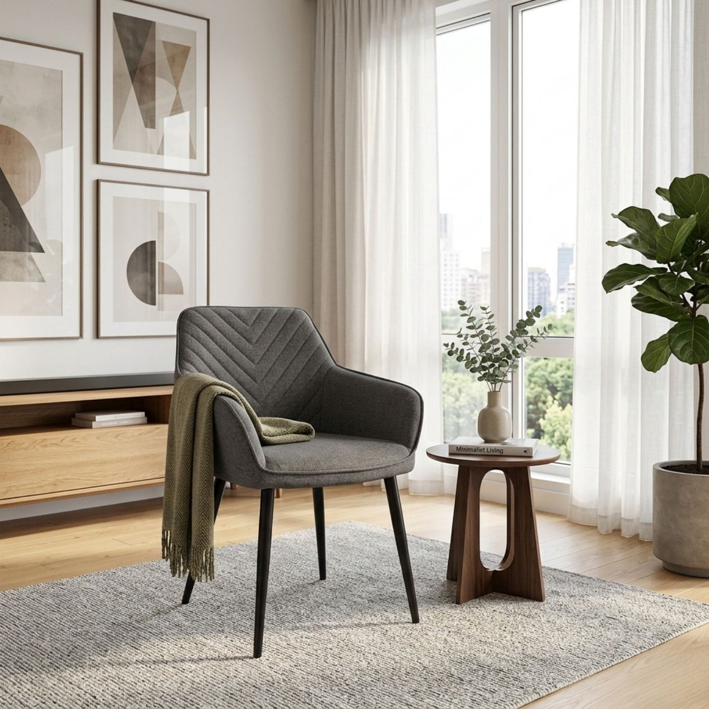 Poltrona Piramid Gris Plata