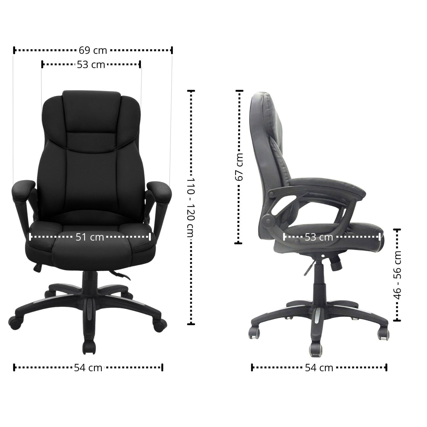 Silla de Oficina Presidente Carmiel Negro
