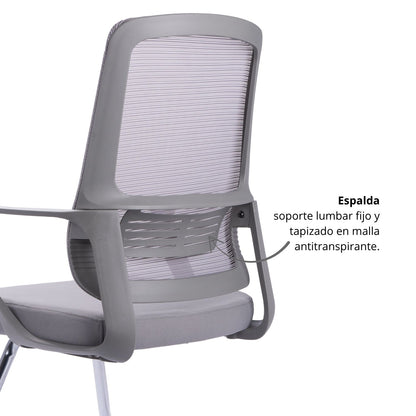 Silla De Oficina Karlo Interlocutora 100X60X50 Gris