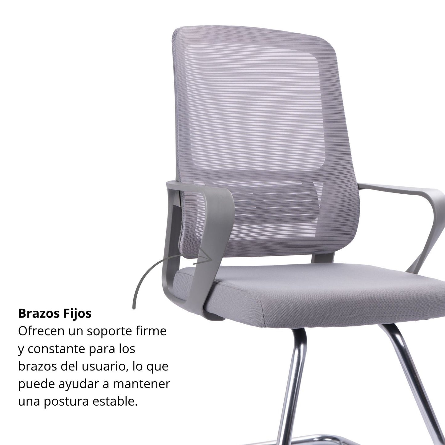 Silla De Oficina Karlo Interlocutora 100X60X50 Gris