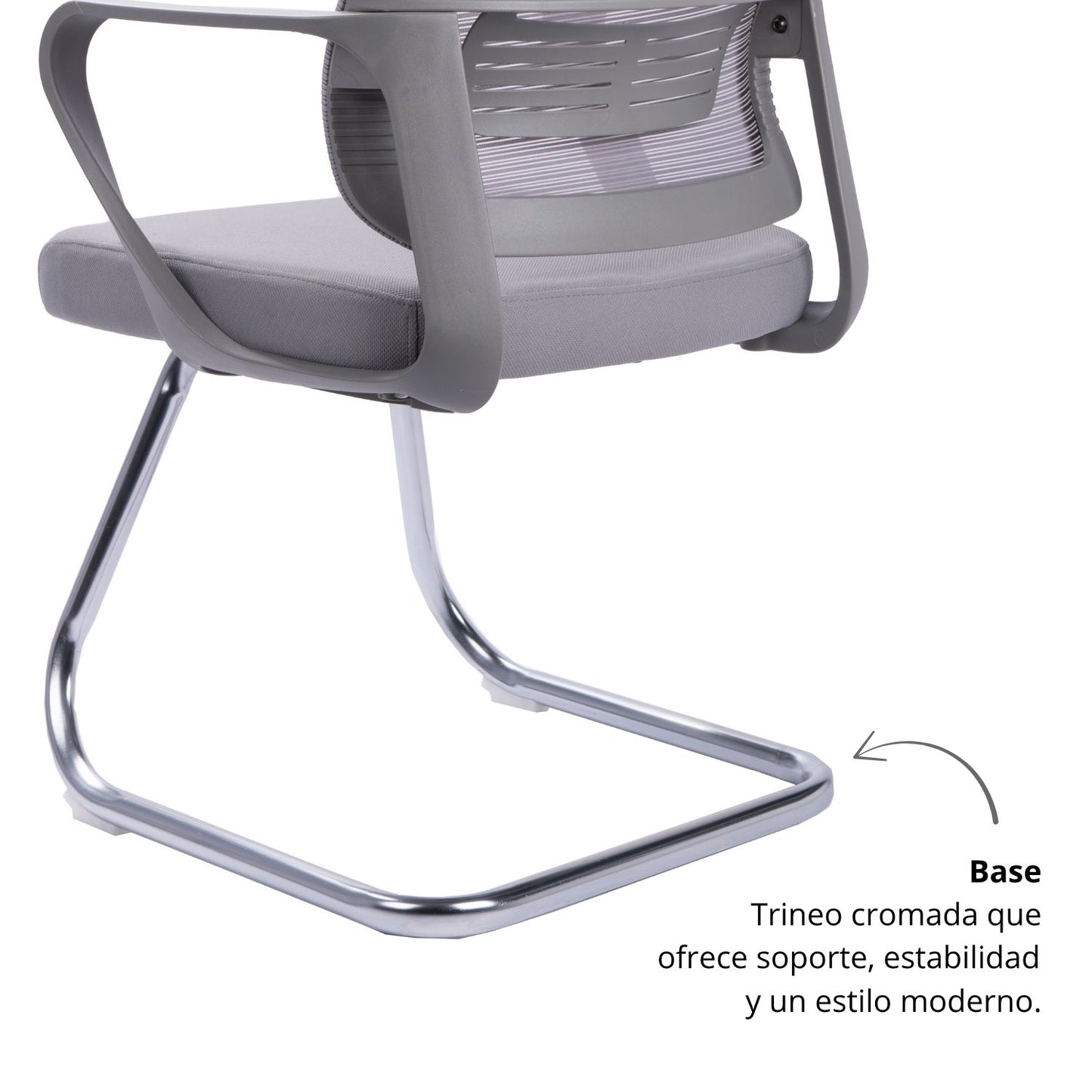 Silla De Oficina Karlo Interlocutora 100X60X50 Gris
