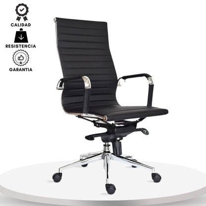 Silla de Oficina Presidente 4 Bloqueos Negra