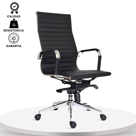 Silla de Oficina Presidente 4 Bloqueos Negra