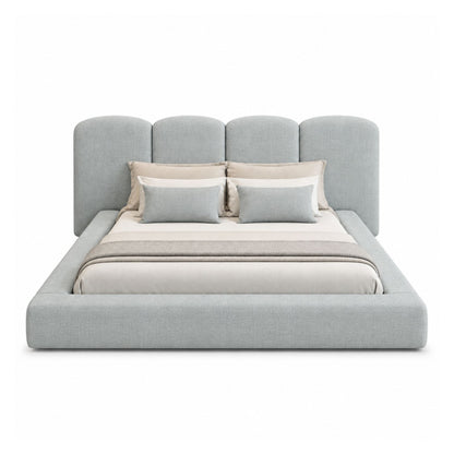 Cama Paleta Queen Nix En Madera Pino 160x190 Gris Plata