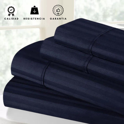 Sabanas Hoteleras Luxury 300 Hilos Semi-Doble 120 x 190 Azul