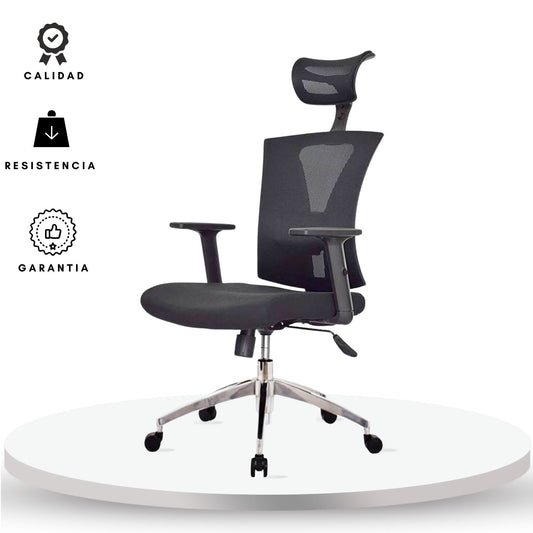 Silla de Oficina Turmanila Presidente Base Cromada