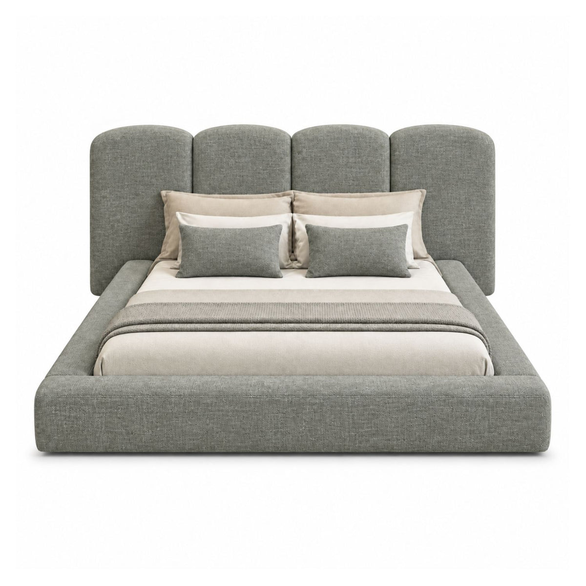 Cama Doble Paleta Nix En Madera Pino 140x190 Gris Plomo