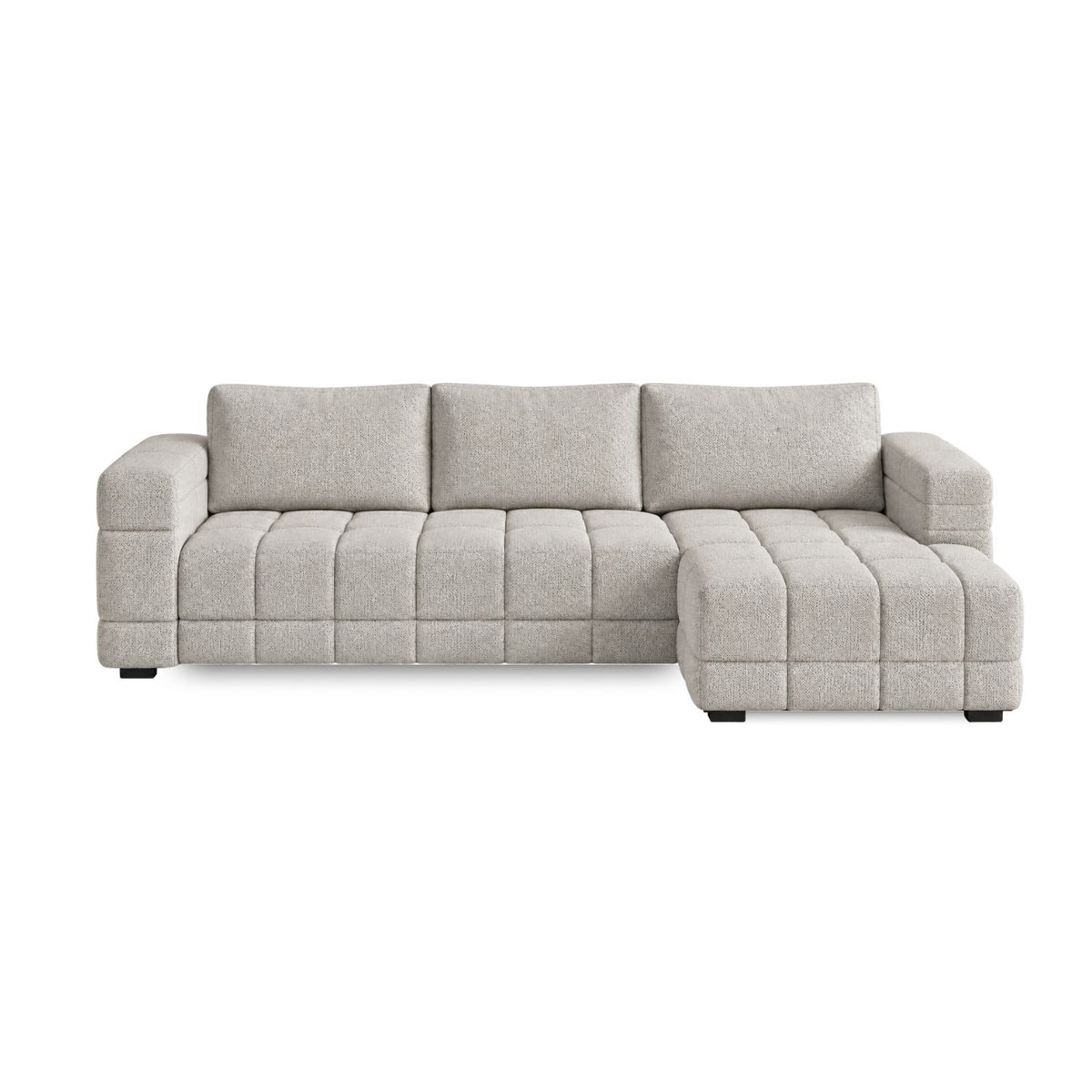 Sofa En L Modular En Madera Pino Faed Taupe