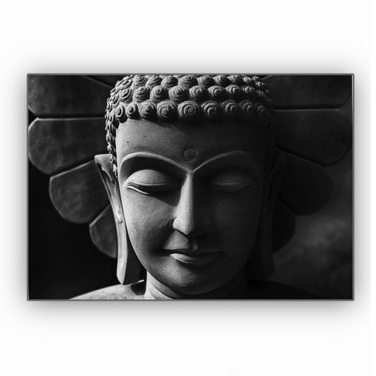 Cuadro en MDF tipo Marmol Buddha Black 40x40x5