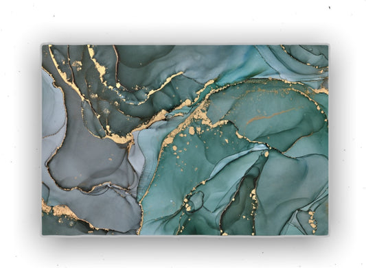 Cuadro en MDF tipo Marmol Green 50x70x5