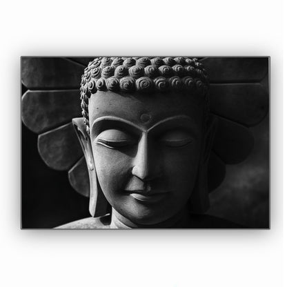 Cuadro en MDF tipo Marmol Buddha Black 50x70x5