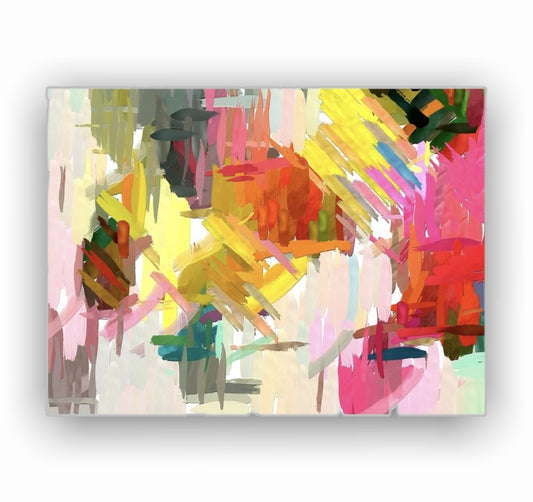 Cuadro en MDF tipo Marmol Abstract Colors 90x120x5
