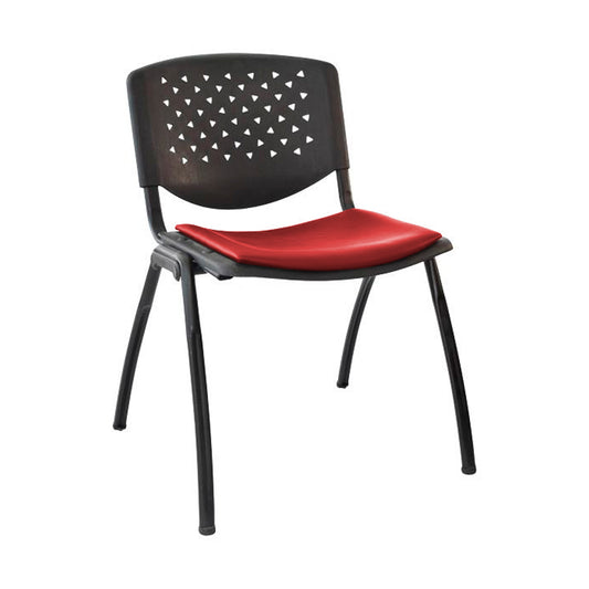 Silla Interlocutora Polon Tapizada  rojo