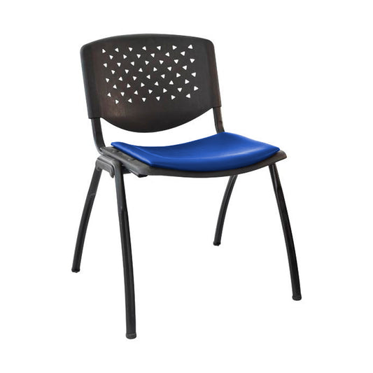 Silla Interlocutora Polon Tapizada  azul