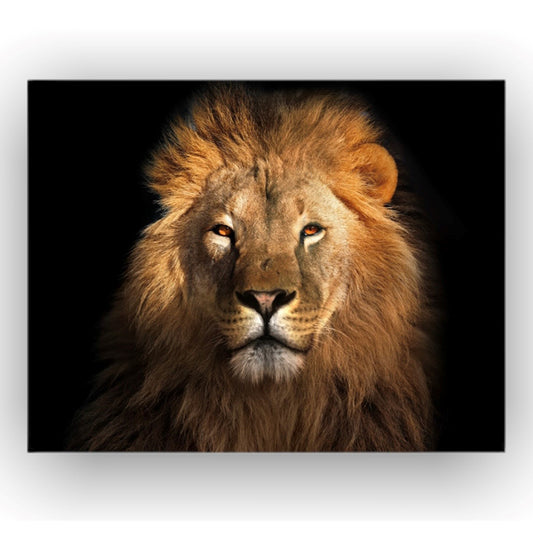 Cuadro en MDF tipo Marmol Cara Leon Rafe 90x120x5