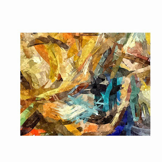 Cuadro en MDF tipo Marmol Gold Paint-In 90x120x5