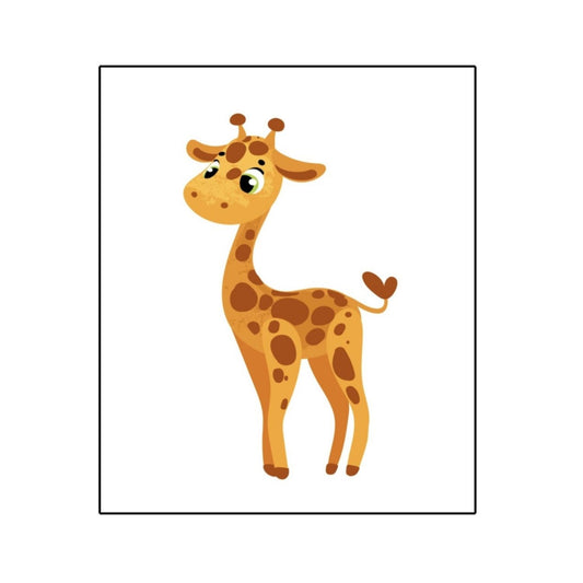 Cuadro en MDF tipo Marmol Jirafa Kids 70x50x5