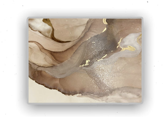 Cuadro en MDF tipo Marmol Gold 50x70x5