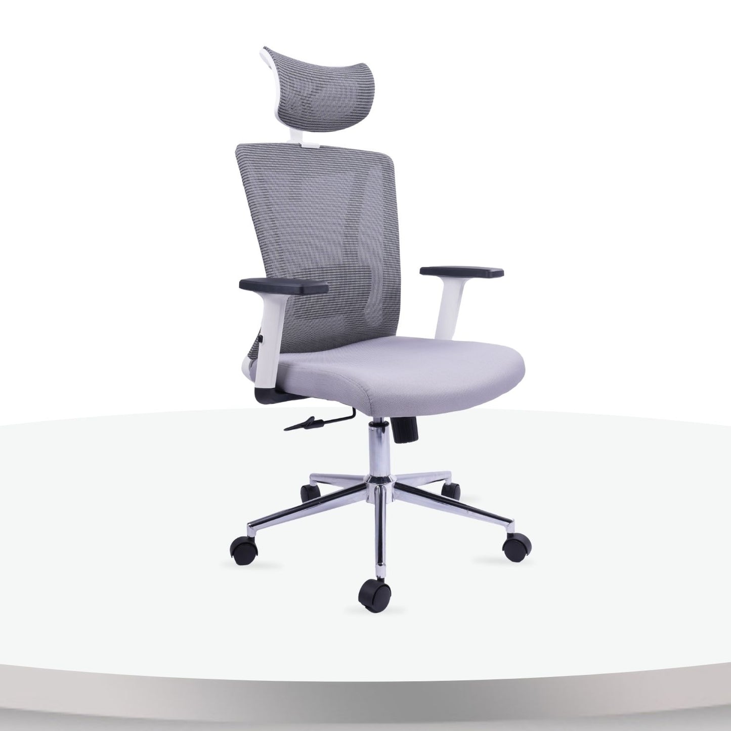 Silla Pluxy Presidente Gris Blanco