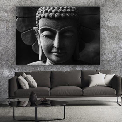 Cuadro en MDF tipo Marmol Buddha Black 120x180x5