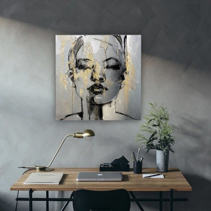 Cuadro en MDF tipo Marmol Murmelt 40x40x5