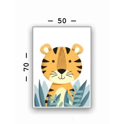 Cuadro en MDF tipo Marmol Tigre Kids 70x50x5