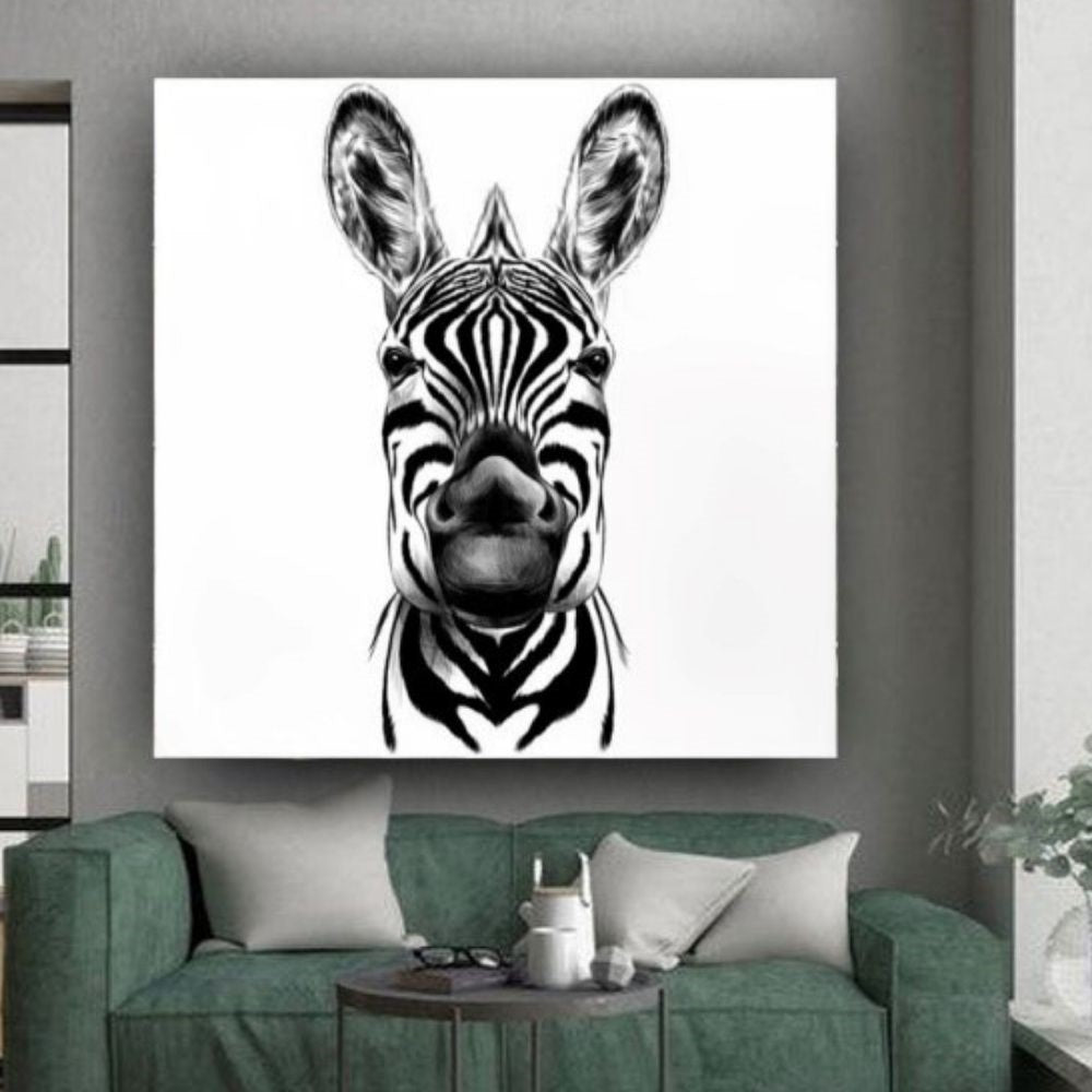 Cuadro en MDF tipo Marmol Zebra Cara White 180x120x5