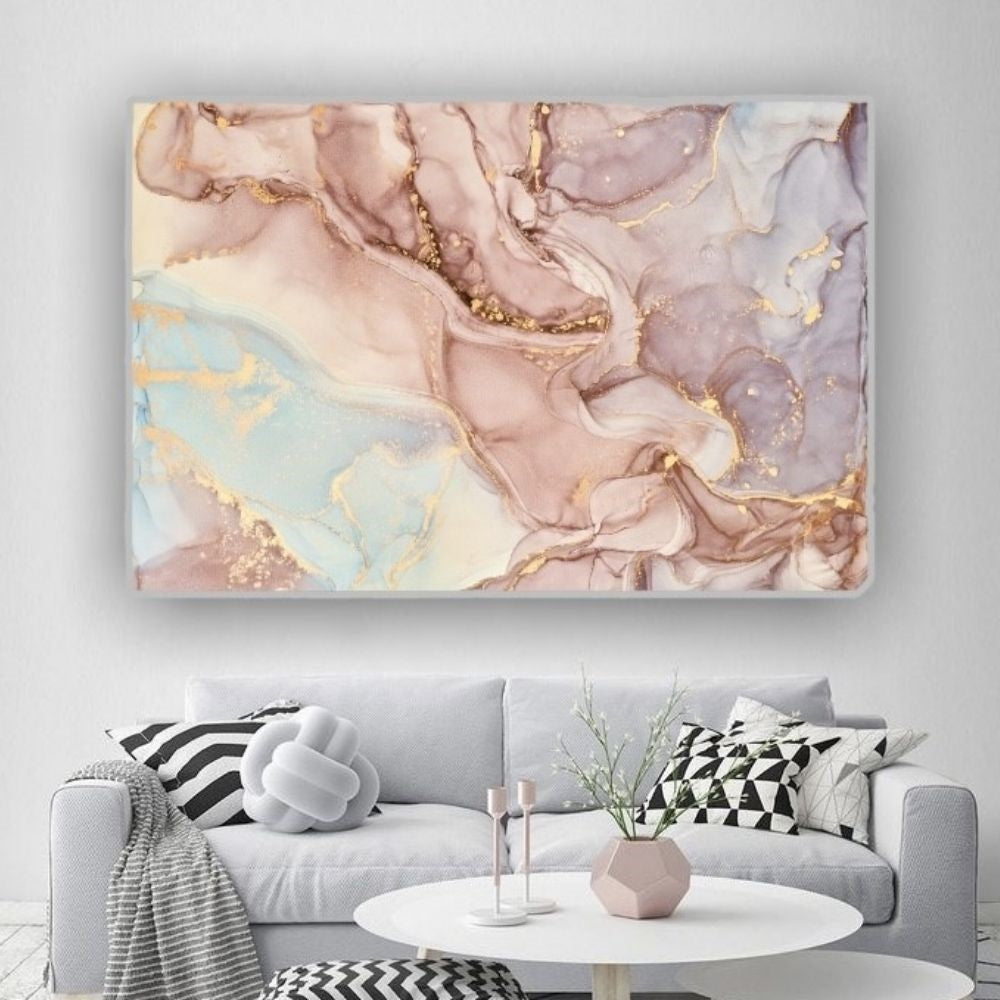 Cuadro en MDF tipo Marmol Pink 120x180x5