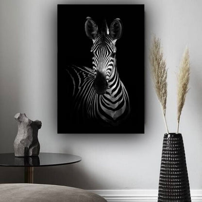Cuadro en MDF tipo Marmol Zebra Black 180x120x5