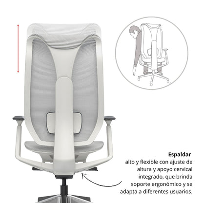 Silla De Oficina Tifany Presidente Gris