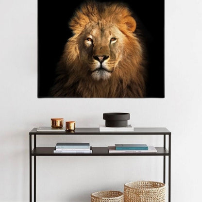 Cuadro en MDF tipo Marmol Cara Leon Rafe 90x120x5