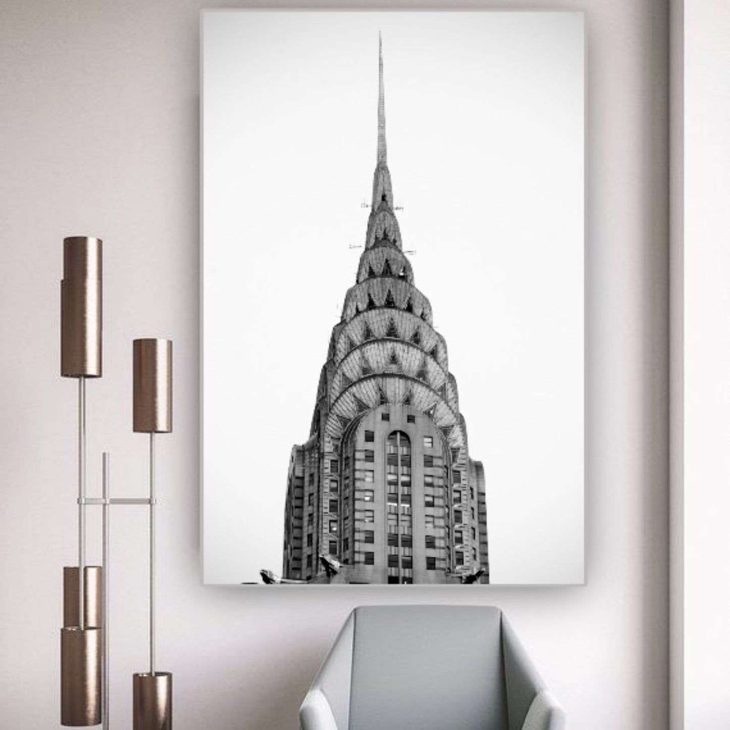 Cuadro en MDF tipo Marmol Empire State 120x90x5