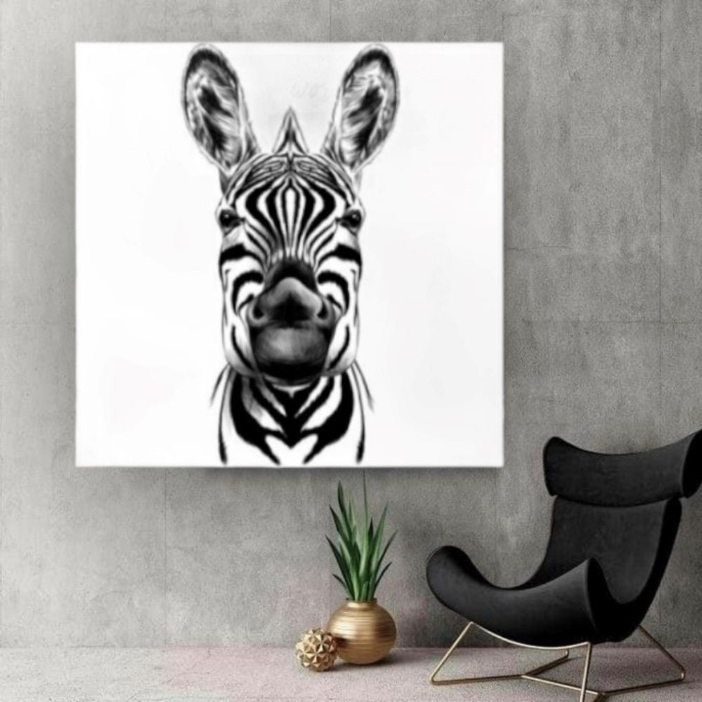 Cuadro en MDF tipo Marmol Zebra Cara White 120x90x5