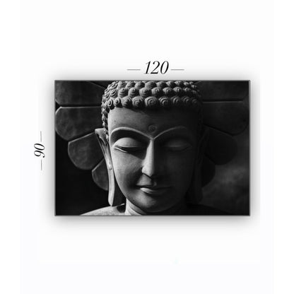 Cuadro en MDF tipo Marmol Buddha Black 90x120x5