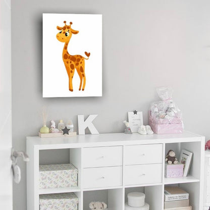 Cuadro en MDF tipo Marmol Jirafa Kids 40x40x5