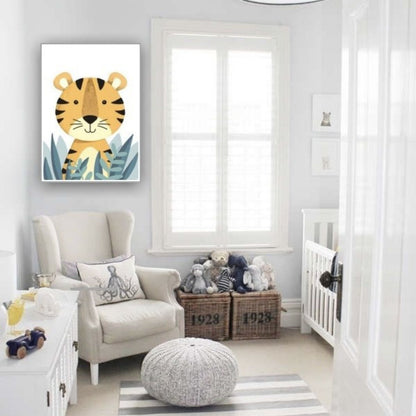Cuadro en MDF tipo Marmol Tigre Kids 70x50x5