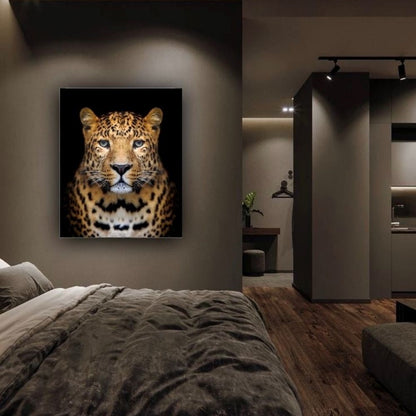 Cuadro en MDF tipo Marmol Cara Leopardo Rafe 120x90x5