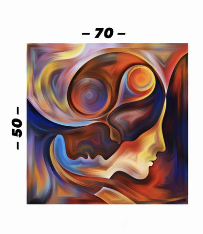 Cuadro en MDF tipo Marmol Face Paint-In 50x70x5