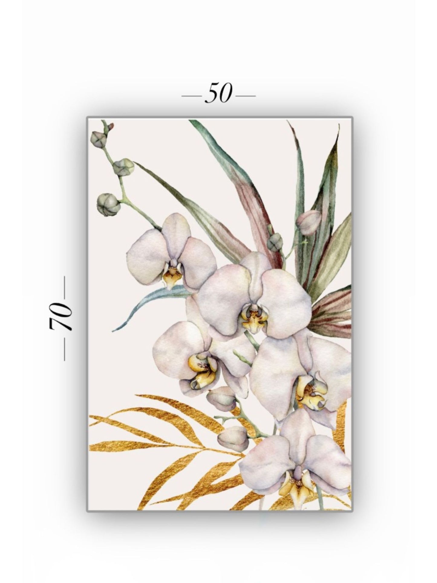 Cuadro en MDF tipo Marmol Orquidea Gold 70x50x5
