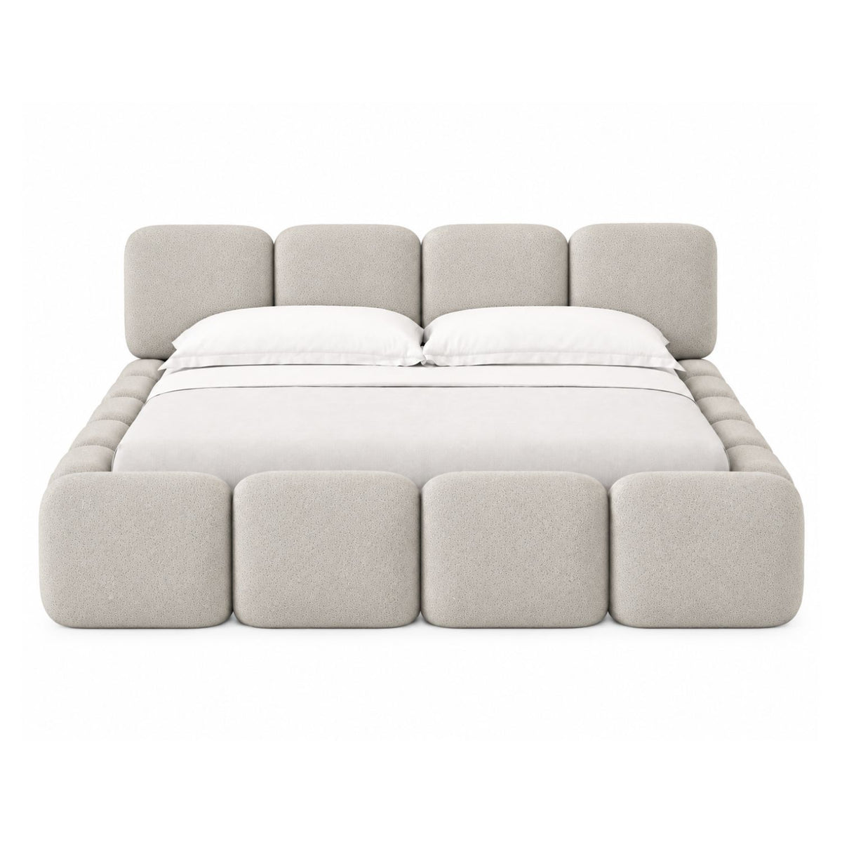 Cama Queen Tommy En Madera Pino 160x190 Taupe