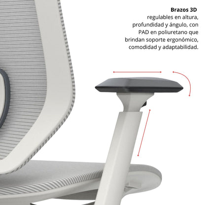 Silla De Oficina Tifany Presidente Gris