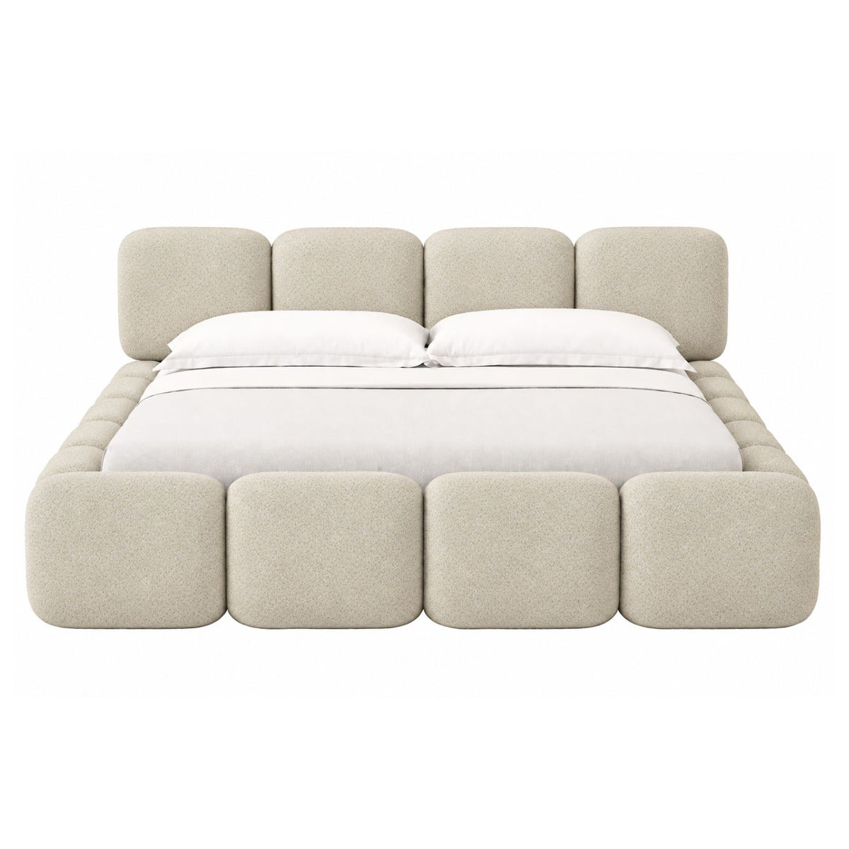 Cama King Tommy En Madera Pino 200x200 Almendra