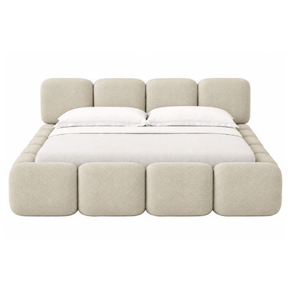 Cama King Tommy En Madera Pino 200x200 Almendra