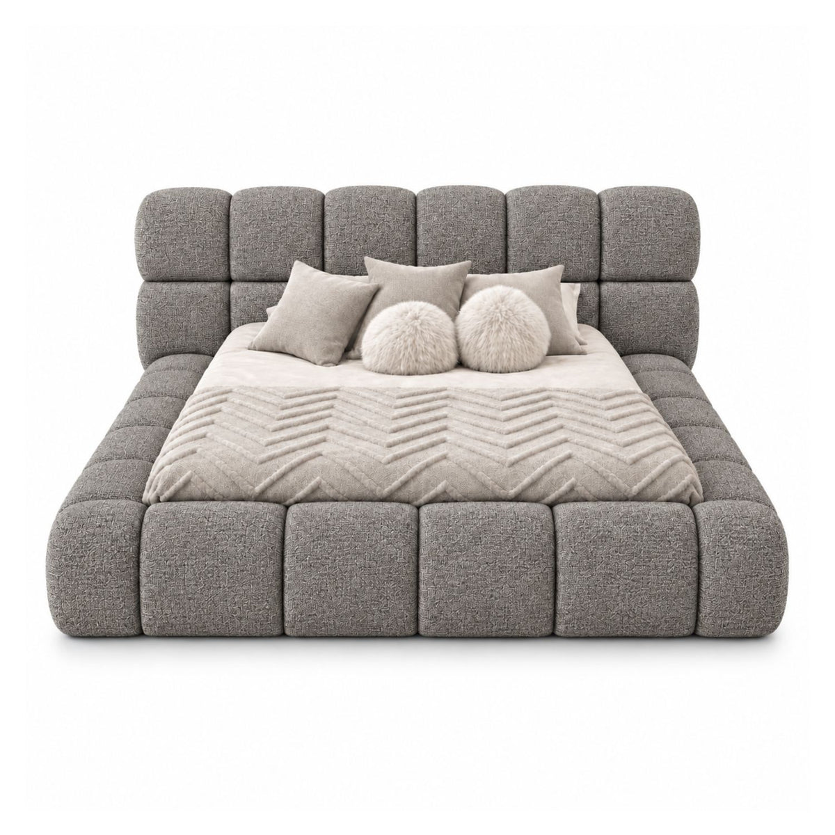 Cama Nube Queen En Madera Pino 160x190 Gris