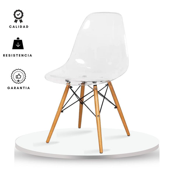 Silla Eames acrilico transparente